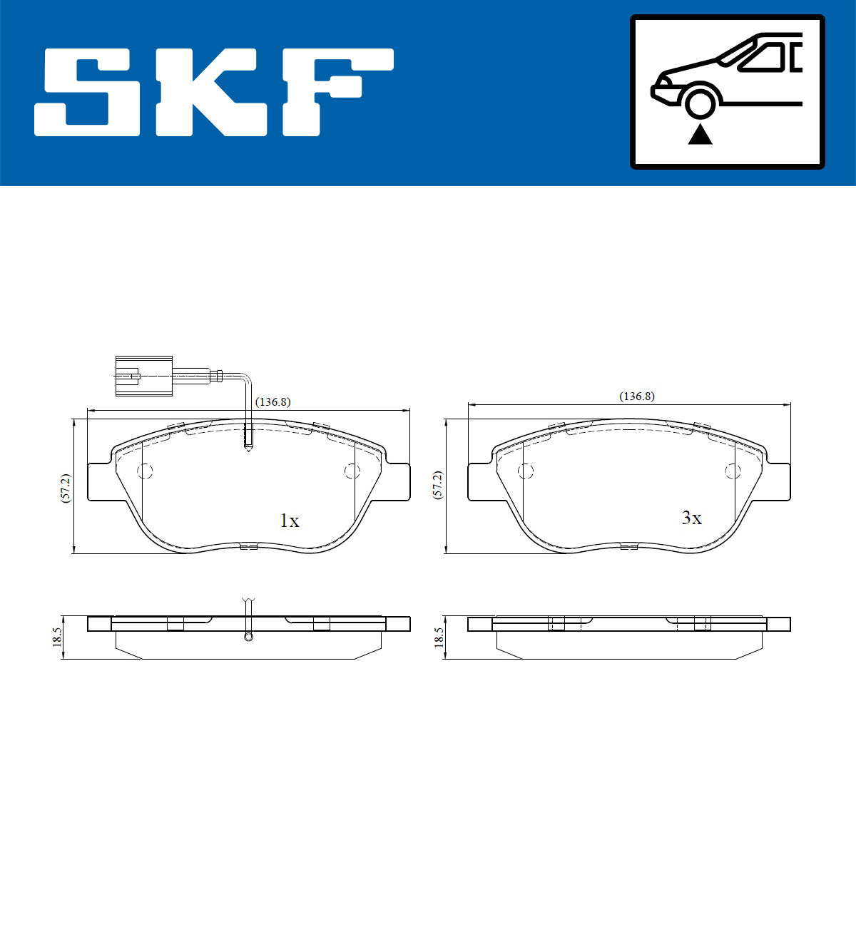 Placute frana SKF VKBP80217E